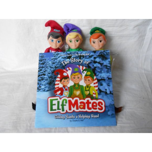 NEW Christmas Elf on a shelf Elf Mates Friends and Book Chef Toy Maker & Cobbler - Picture 3 of 4